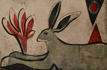 LYING HARE
collagraph 210 x 320 mm
edition 25 £225